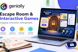 create genially escape room, interactive games and gamification
