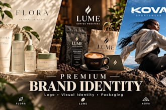 create a premium brand identity and visual direction