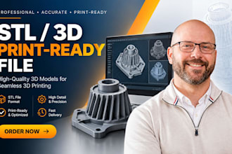 create stl file and 3d printable model from sketch or 2d drawing