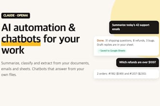 build an ai automation or chatbot with claude or openai API