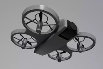 replace3d cinewhoop frame,uav,cad drone model,chassis,landing gear for tpu print