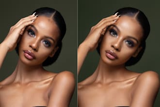 beauty retouching for portraits and fashion photos