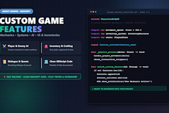 develop custom features for your godot game