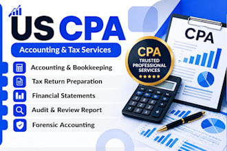 do accounting, bookkeeping tax return financial statement, forensic audit as CPA