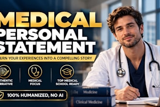 edit your personal statement for residency, medical school or fellowship