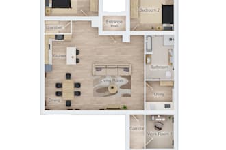 crate 3d floorplan in the selected camera view