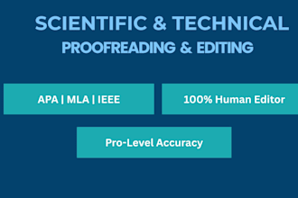 proofread and edit scientific, technical, and academic documents