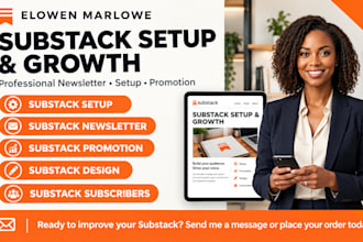 do substack setup, newsletter design and substack promotion