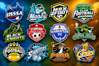 design a professional sports logo and brand identity for your team