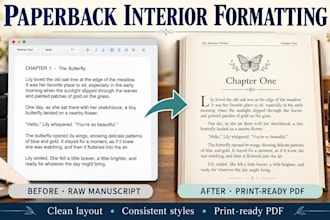 format your paperback book interior for print ready PDF