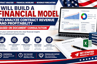 build a financial model to analyze contract revenue and profitability