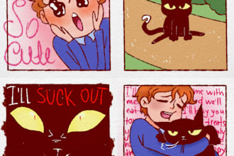 draw a custom comic strip from your story or idea