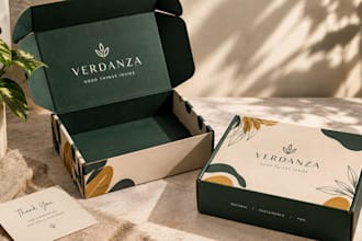 design product packaging, tuck box, mailer box, stand up pouch and label design