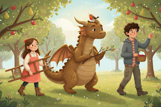 create children picture book illustration and book cover