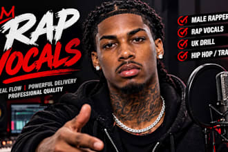 rap vocals, male rapper, underground rapper, uk drill rap