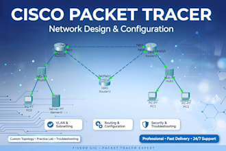configure vlan, dhcp, dns, IP, switch, router and server in cisco packet tracer