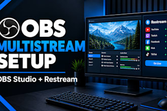 setup restream multistreaming with obs studio