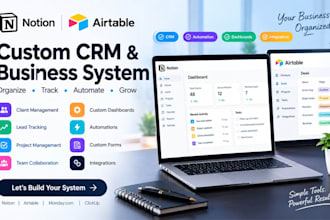 build a custom airtable crm and notion crm and database automation