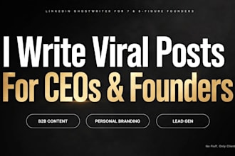 write linkedin ghostwriting post for ceos and founders
