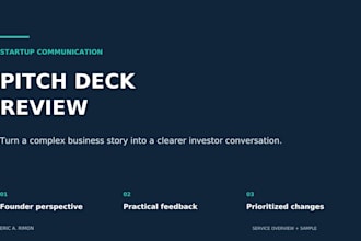 review your startup pitch deck and strengthen your investor story