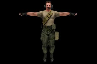 create lowpoly psx style,retro 90s style 3d models for ps1,ps2 vintage fps game