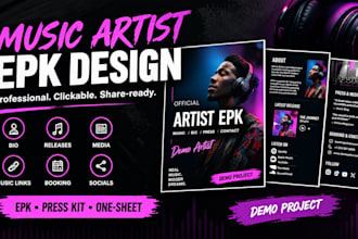 create a professional music artist epk and press kit