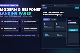 build a modern responsive landing page
