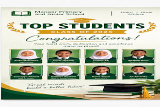 design professional posters for school business or events