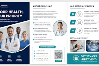 design a professional healthcare, medical or homecare brochure or flyer
