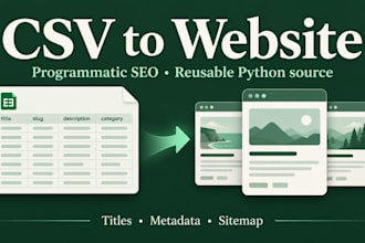 build a programmatic SEO static website from your CSV data