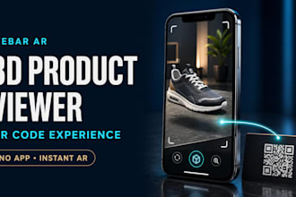 develop webar augmented reality, 3d animated  product with mywebar qr code