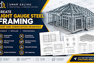 create light gauge steel framing shop and fabrication drawings