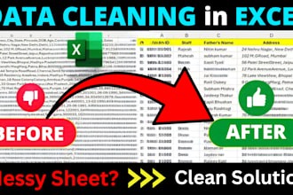 clean and format microsoft excel data and spreadsheets