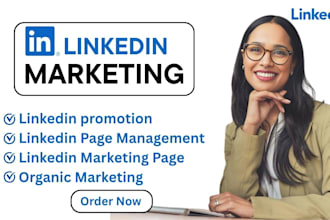 manage and promote b2b linkedin marketing page optimization organic marketing