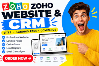 build zoho sites, zoho landing page, zoho commerce, zoho salesiq bot, zoho forms