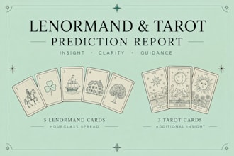 send a lenormand and tarot prediction report