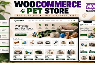 build woocommerce pet supplies store, pet accessories website and pet ecommerce