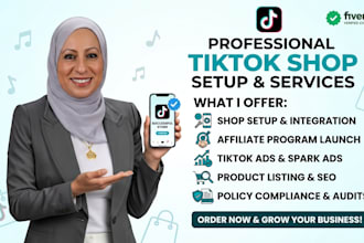 setup tik tok shop, tik tok shop ads, and affiliate marketing for seller center