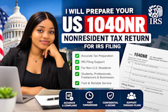 prepare your US 1040nr nonresident tax return for irs filing