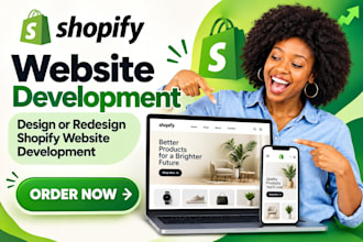 do shopify website design or redesign and create shopify cro ecommerce store