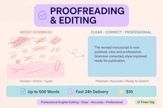 proofread and edit your english text