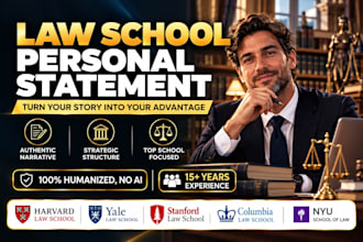 edit your law, MBA, phd, grad school personal statement or statement of purpose