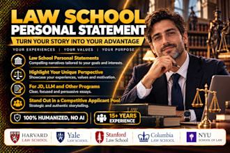 edit your law, MBA, phd, grad school personal statement or statement of purpose
