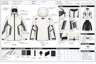 design oversized t shirt hoodie and streetwear clothing tech pack