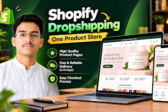 design shopify one product dropshipping