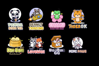 design cartoon character for sticker, mascot logo
