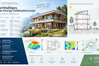 develop a low energy building concept based on passive architectural principles