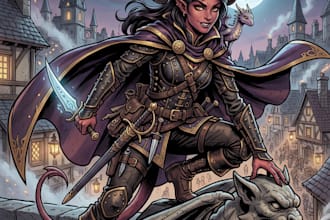 custom comic character dnd and illustration