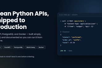 build a python script, automation tool, or backend API