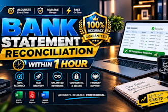 reconcile made bank statement PDF to editable format